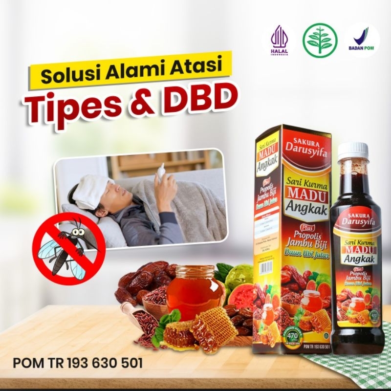 Jual Sari Kurma Madu Angkak Darusyifa 470gram Obat Dbd Demam Trombosit Shopee Indonesia 