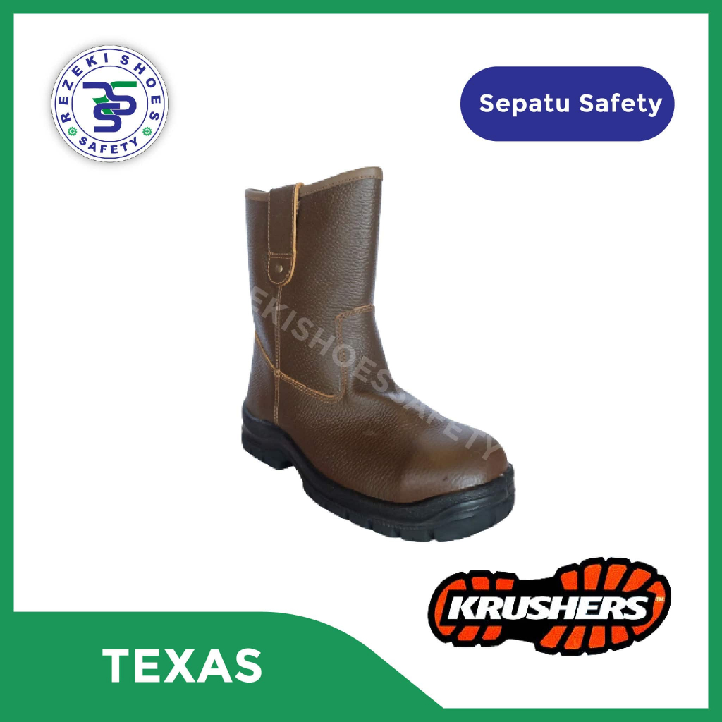Jual SEPATU SAFETY KRUSHERS TEXAS BROWN DAN HITAM / SAFETY SHOES