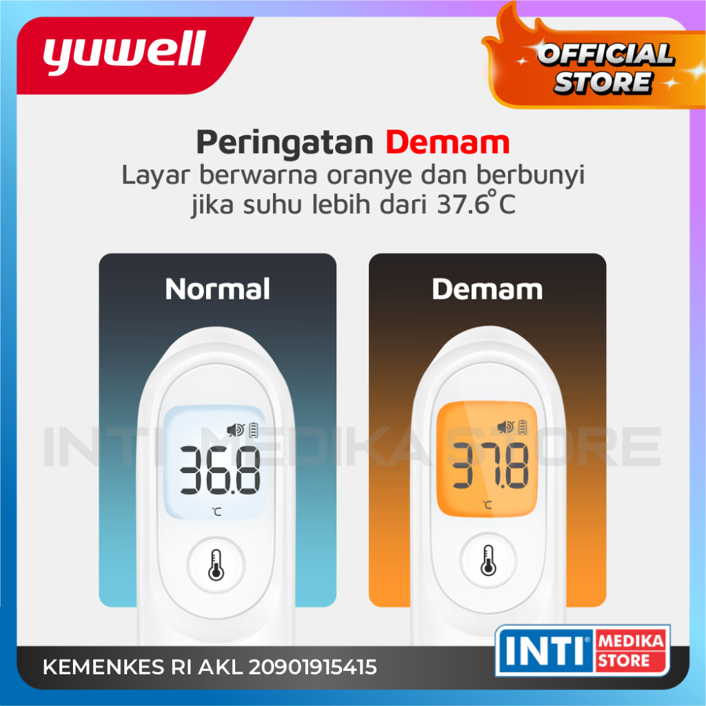 Jual YUWELL - Thermometer Infrared YT 1 | Termometer Non Kontak Thermo ...