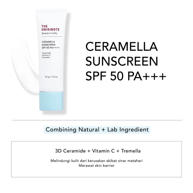 Jual THE ORIGINOTE BEAUTY IN UNITY CERAMELLA SUNCREEN SPF 50 PA ...