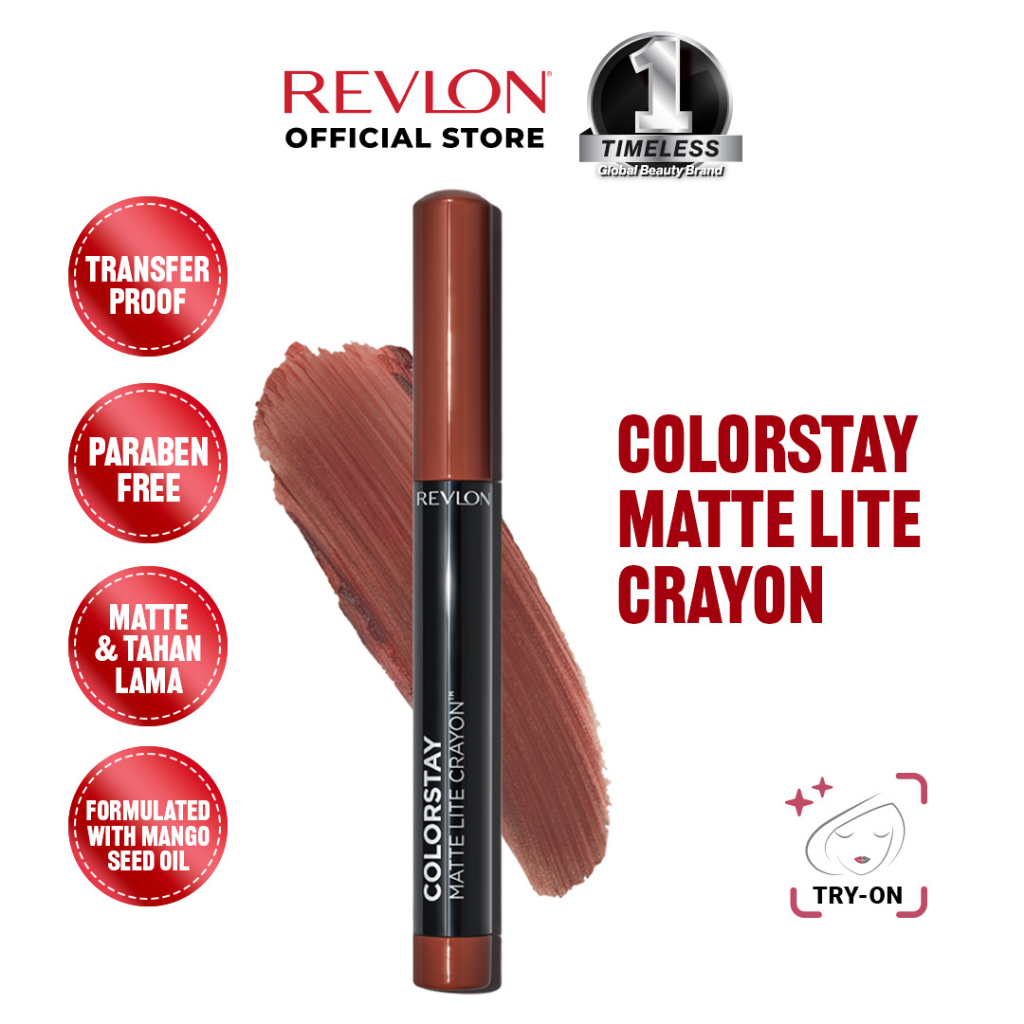 Jual Revlon Colorstay Matte Lite Crayon (Full-Coverage Matte Lip Color ...