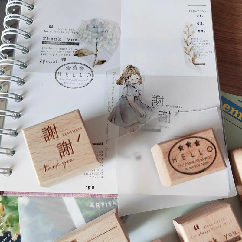 Jual Two Raccoons Thank You Goodbye Rubber Stamp | Shopee Indonesia