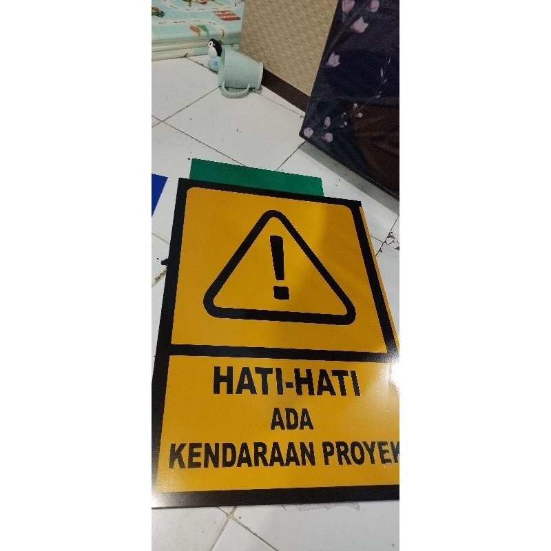 Jual PLAT RAMBU SIGN HATI-HATI ADA PEKERJAAN PROYEK KURANGI KECEPATAN ...