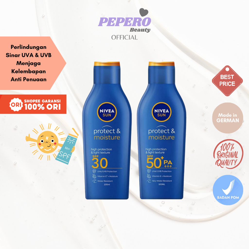 Jual Nivea Sun Protect And Moisture Lotion Spf 30 Spf 50 100 Ml Shopee Indonesia 0571