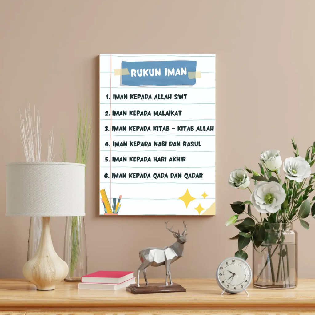 Jual Poster Dinding Rukun Islam dan Rukun Iman - 20x30 | Shopee Indonesia