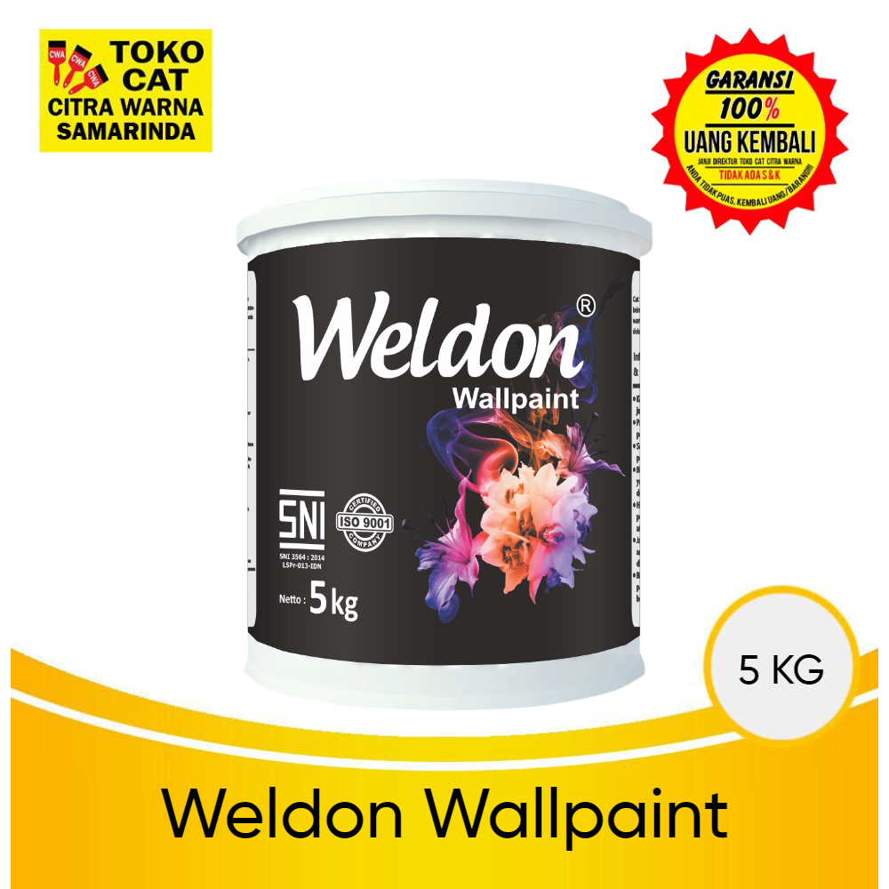 Jual Cat Tembok Interior Weldon 5 kg Shopee Indonesia