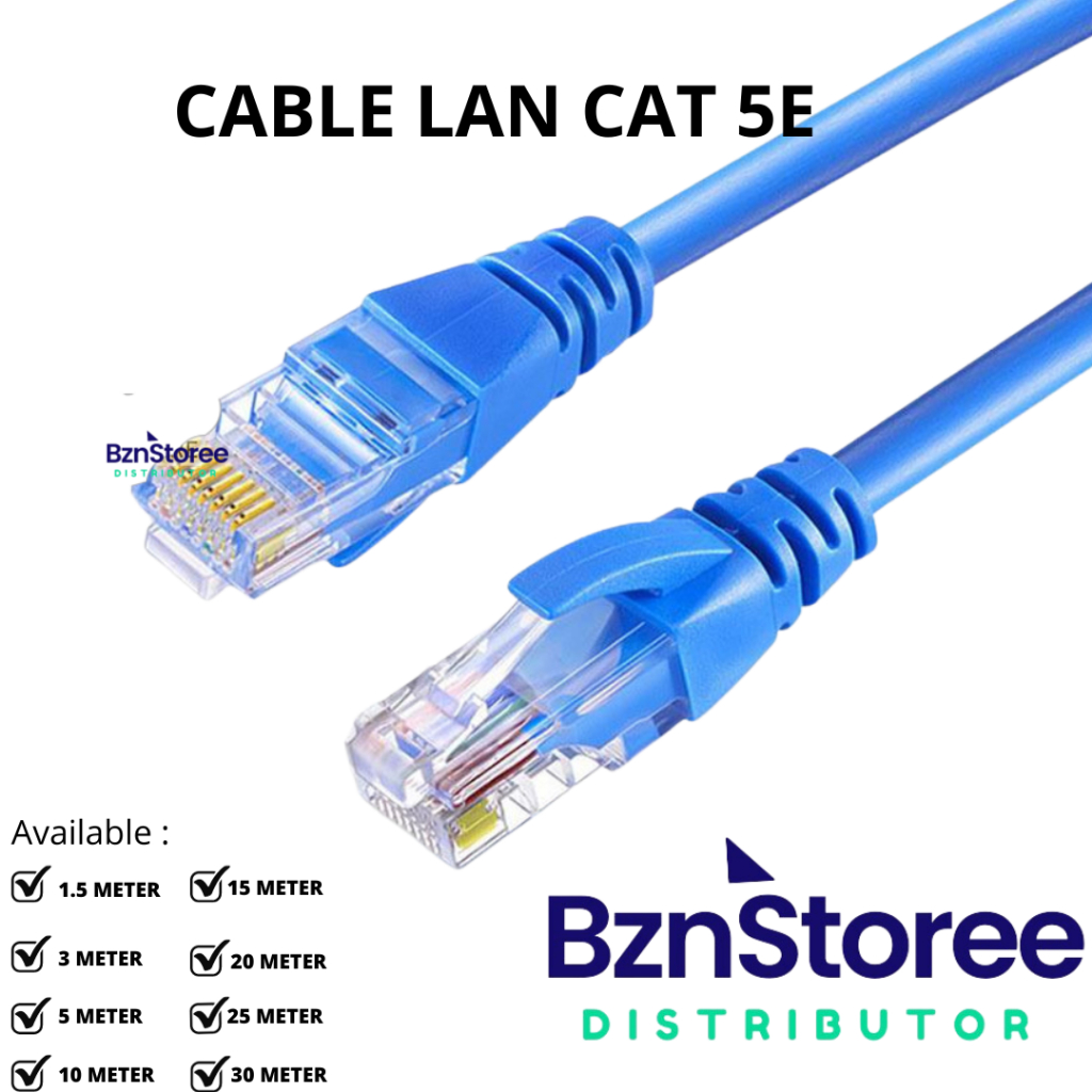 Jual Kabel LAN 1.5m 3m 5m 10m 15m 20m 25m 30m RJ45 Ethernet Network ...