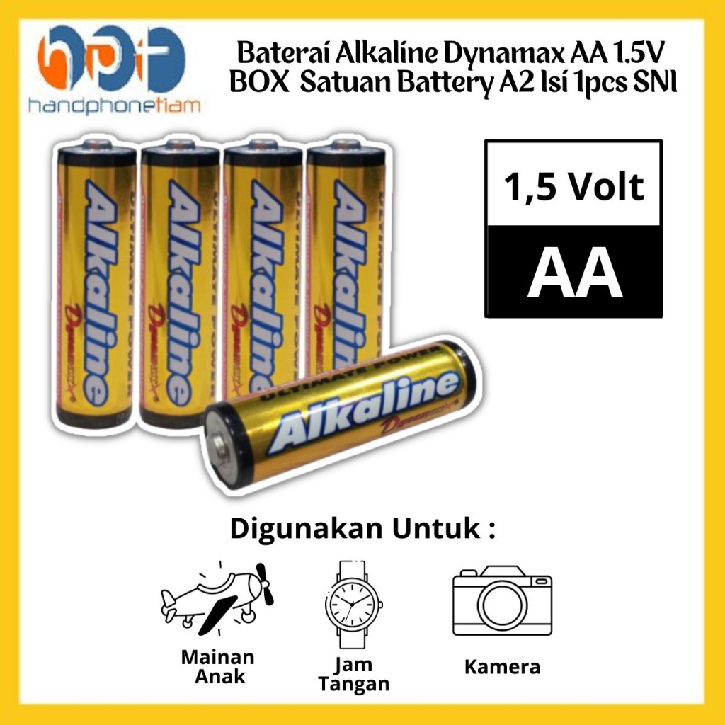 Jual Baterai Alkaline Dynamax A2 BOX Satuan | Battery Dynamax Power AA ...