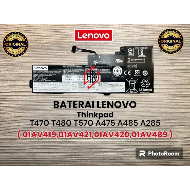 Jual Baterai Lenovo Thinkpad T470 T480 A475 A485 Tp25 01av421 01av489 Shopee Indonesia 4378