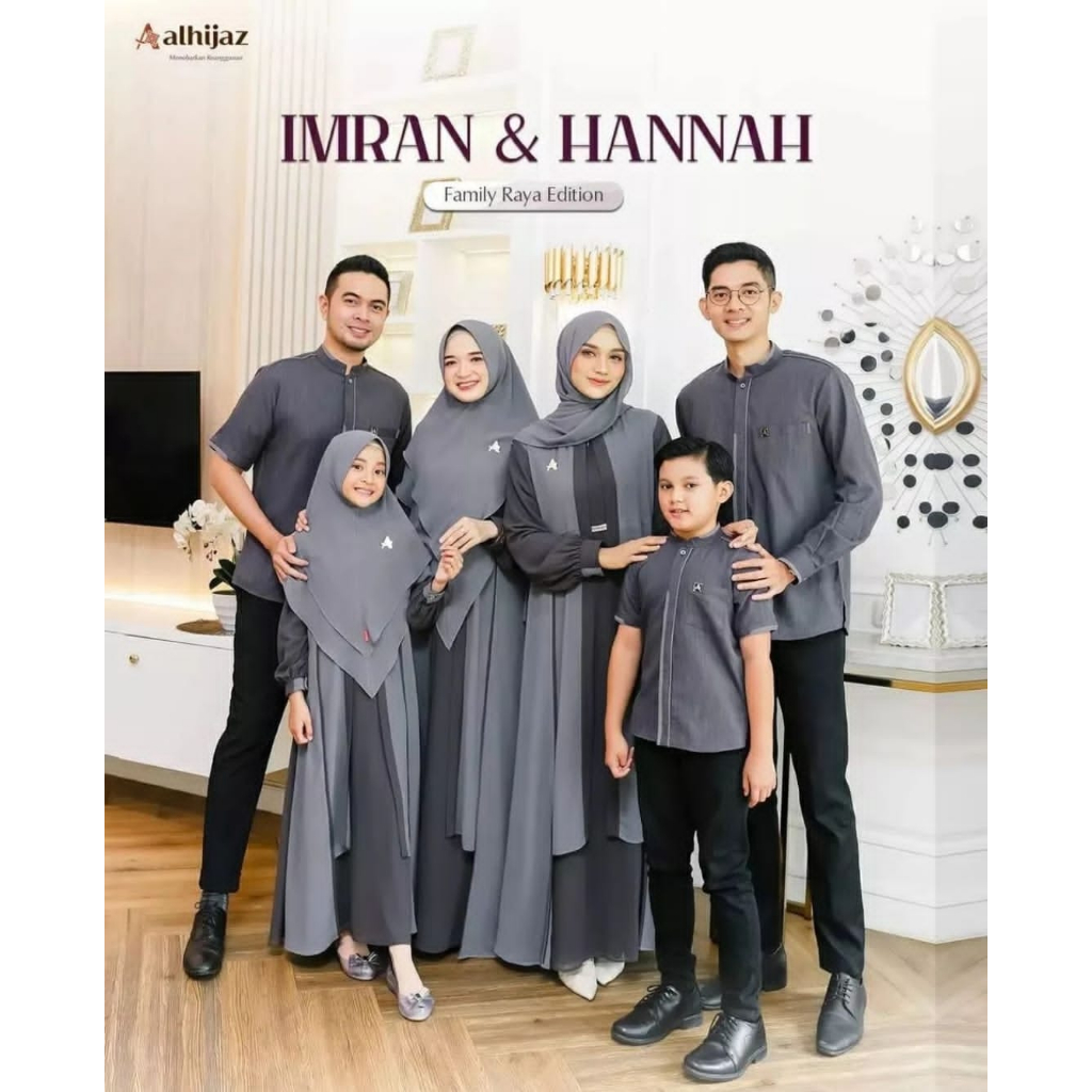 Jual famset family set imran dan hannah series couple sarimbit keluarga ...