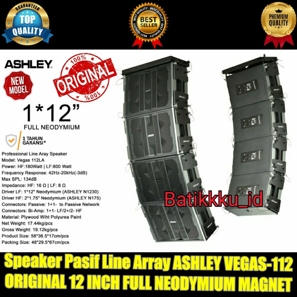 Jual Speaker Line Array ASHLEY VEGAS 112LA VEGAS 112 LA VEGAS112LA ...