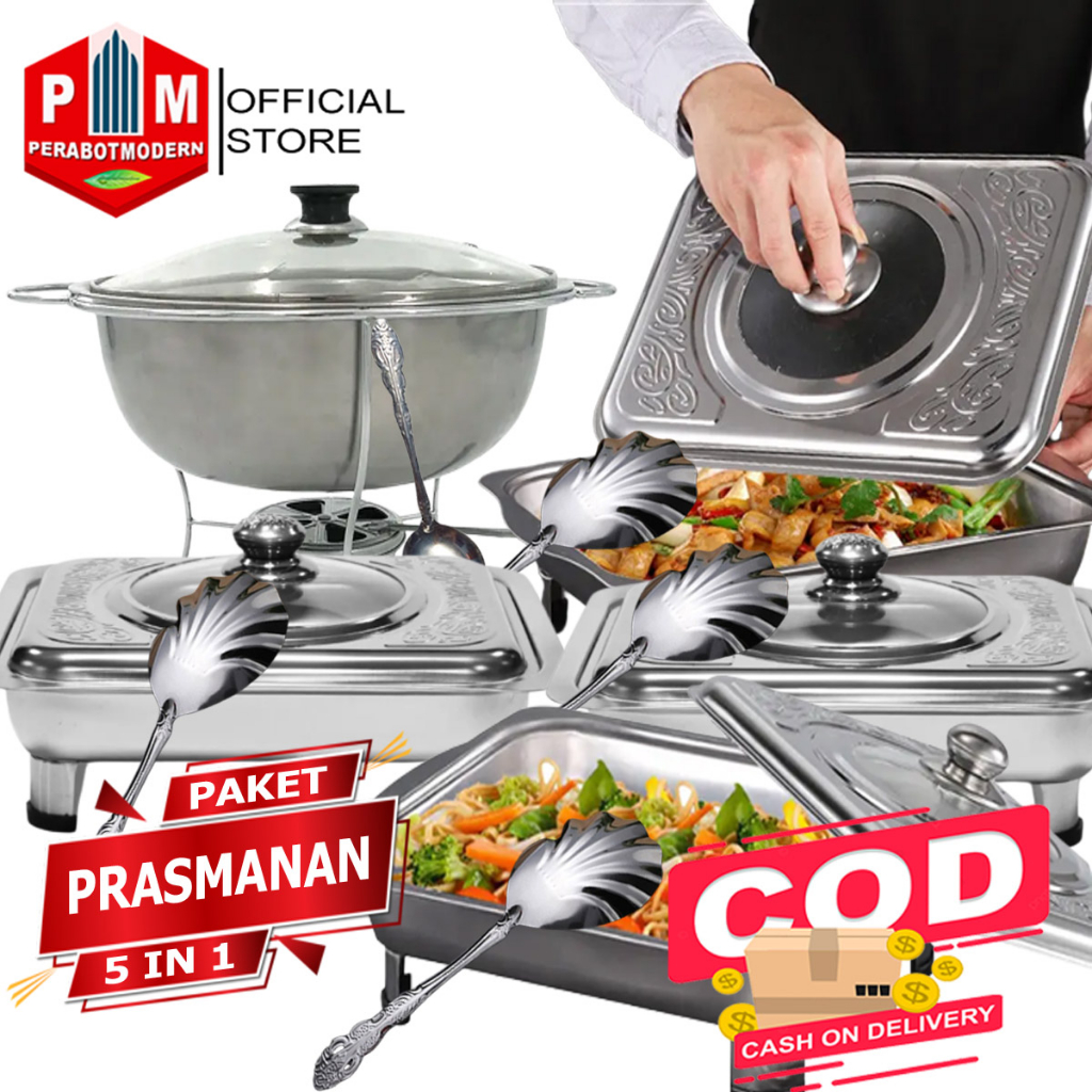 Jual Paket Prasmanan Stainless Dan Warmer Stove Plus Sendok Paket ...