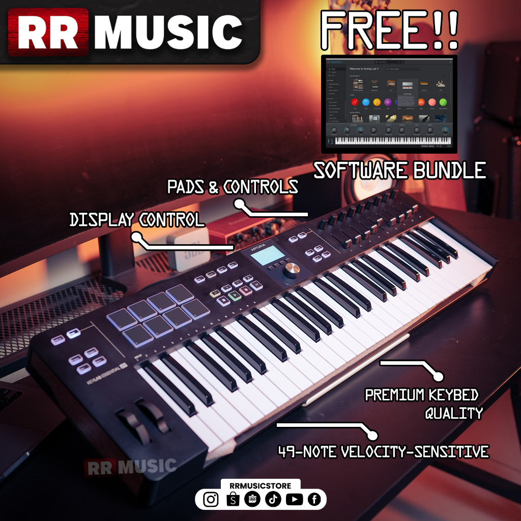 Jual Arturia Keylab Essential 49 MK3 Black Keyboard Midi Controller ...