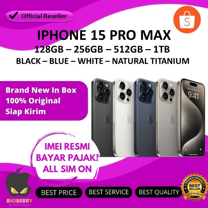 Jual IPhone 15 Pro Max 1TB Terlengkap  Harga Terbaru November 2023  Shopee Indonesia