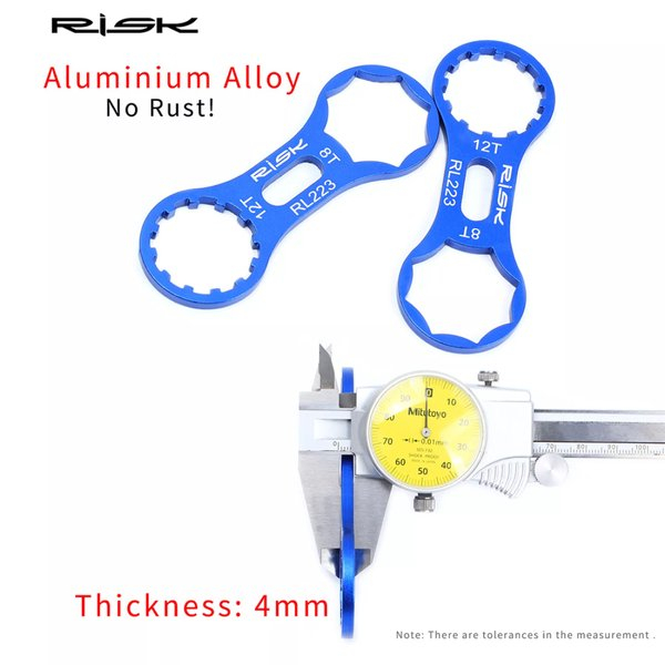 Chiave Per Ammortizzatore Forcella Anteriore Bici RISK 8T 12T - Alluminio Blu Per Suntour/RST - Foto 2