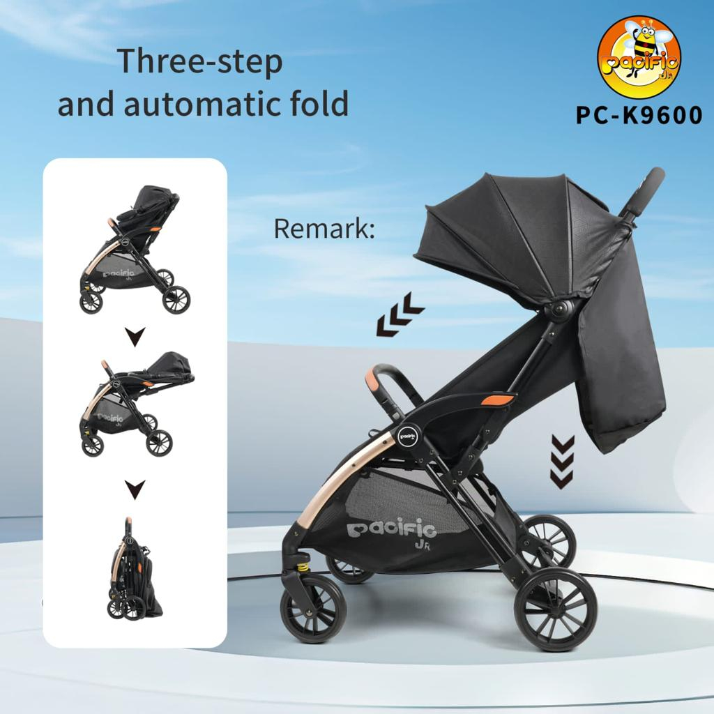 Jual Baby Stroller Cabin Size Kereta Dorong Bayi JR K9600 AUTO FOLDING