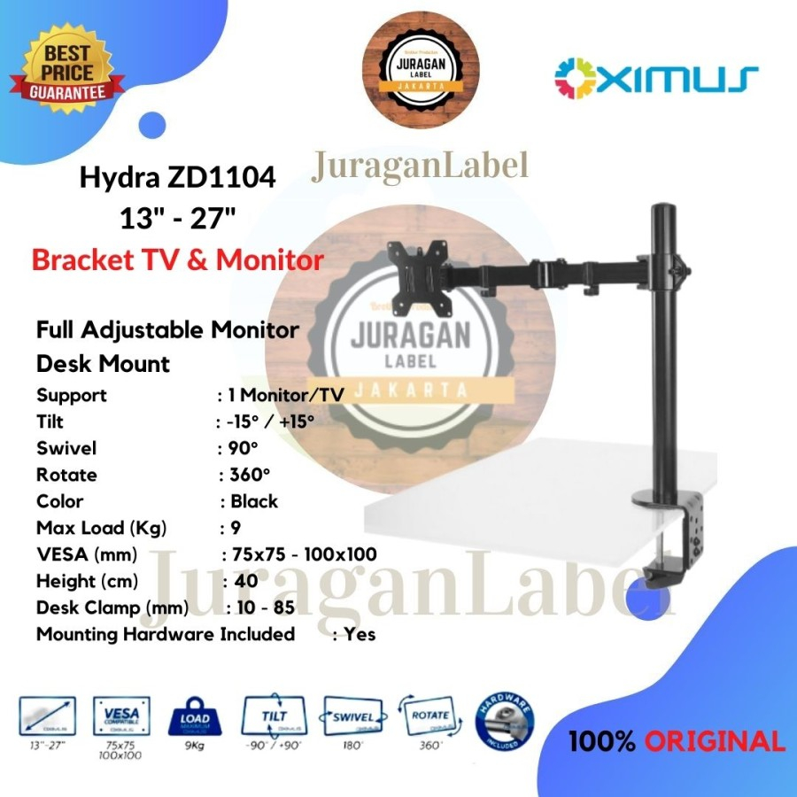 Jual Bracket Oximus Hydra Zd Tv Monitor Tilt Swivel