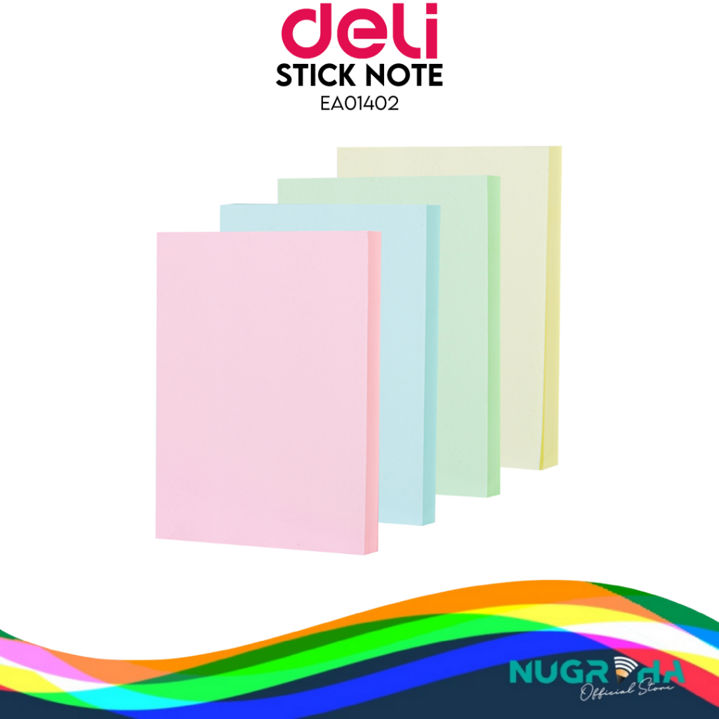 Jual Sticky Sticknote Notes Pad Deli Pastel A01402 | Shopee Indonesia