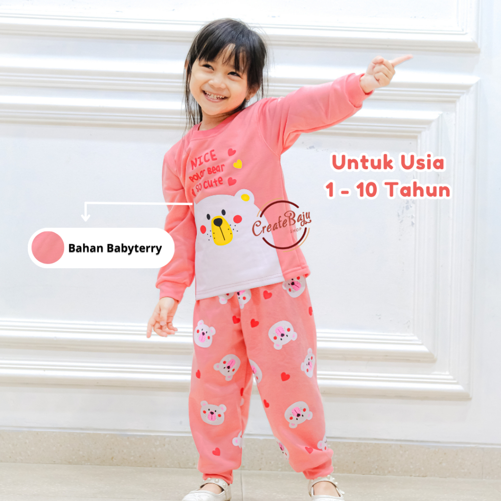 Kidz Too Set Piyama Bear Anak Perempuan main image 0