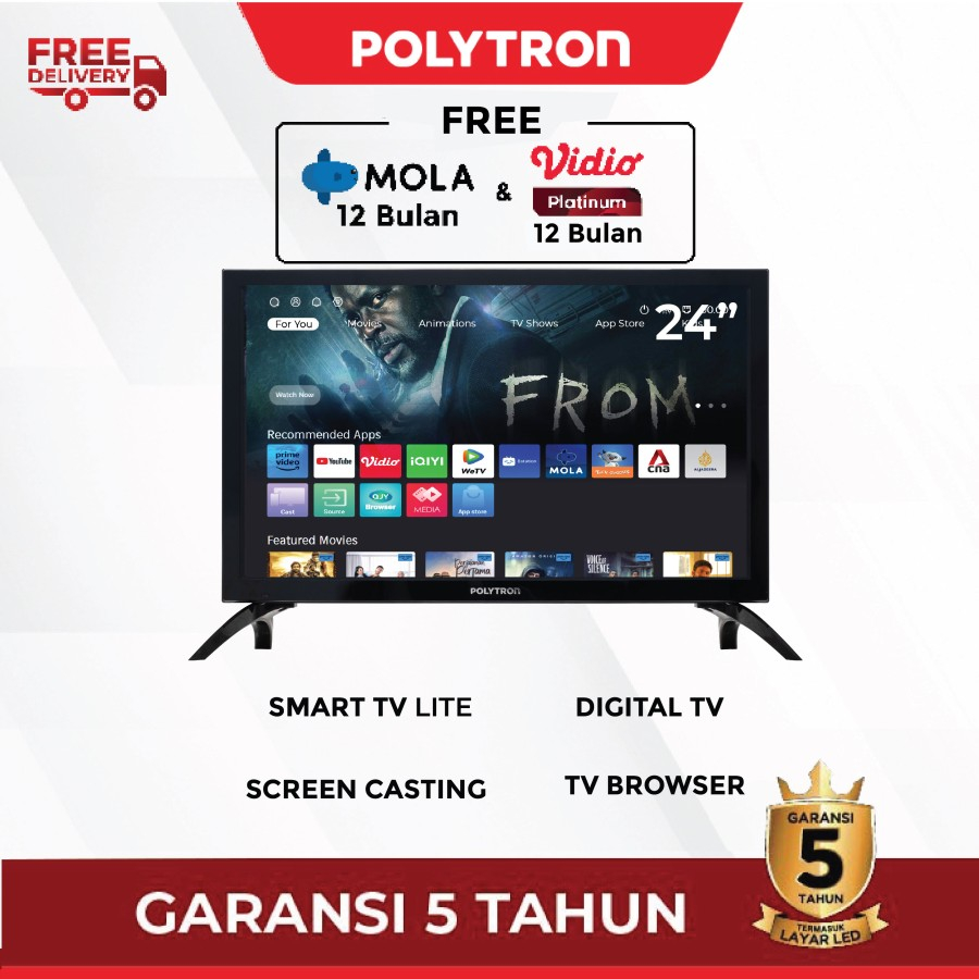 Jual POLYTRON SMART DIGITAL TV 24" PLD 24CV1869 | Shopee Indonesia