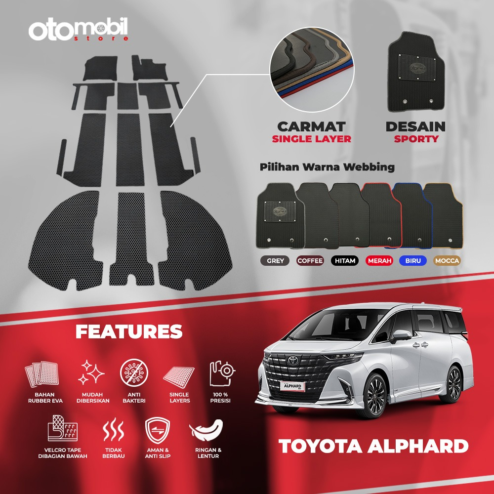 Jual Karpet Mobil Toyota All New Alphard Hybrid Bahan Single Layer ...