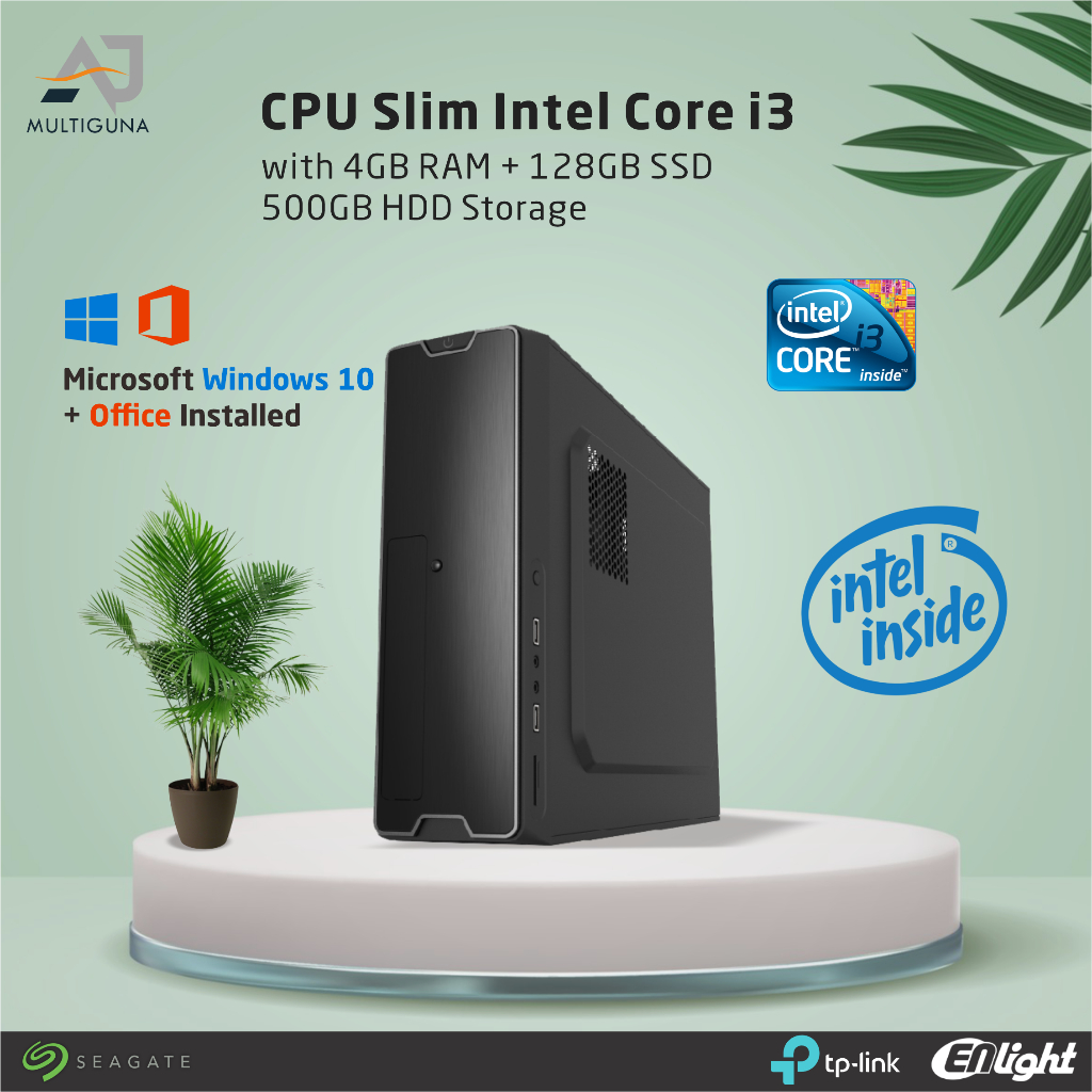 Jual CPU PC Slim Intel Core i3 RAM 4GB Paket Hemat Rakitan Office ...