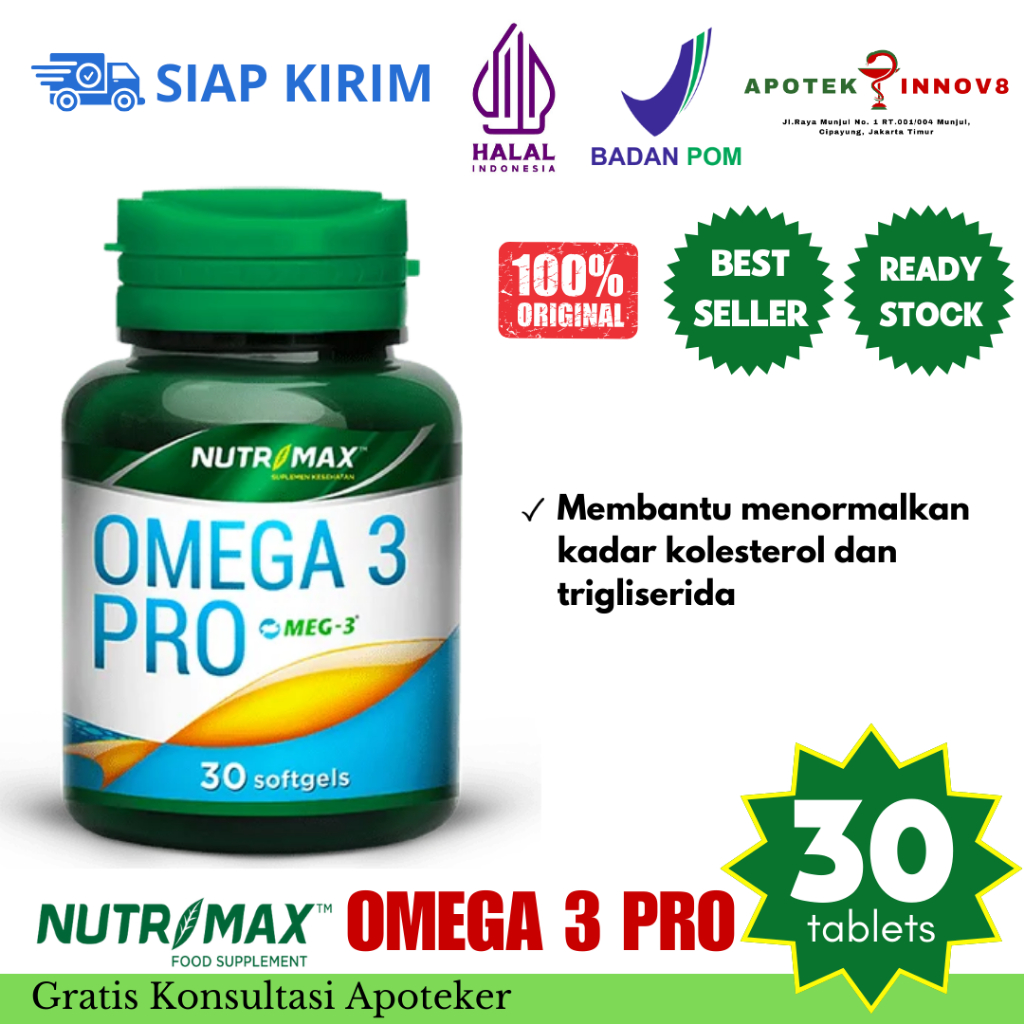 Jual Nutrimax Omega 3 Pro 30 Tablet - Membantu Menormalkan Kadar