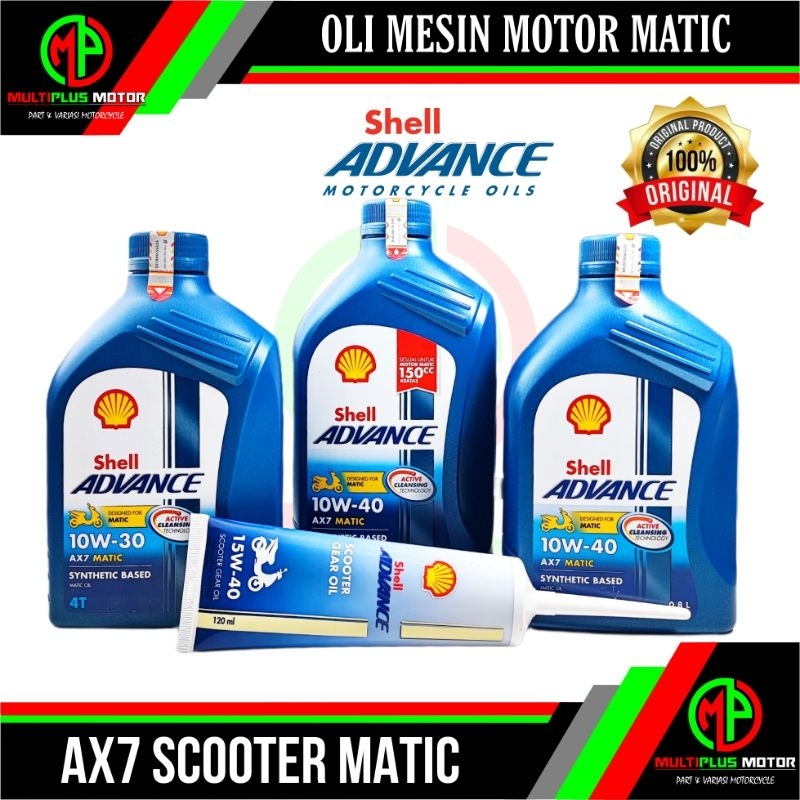 Jual Oli Mesin Motor Matic Shell Advance Ax Scooter Matic Original