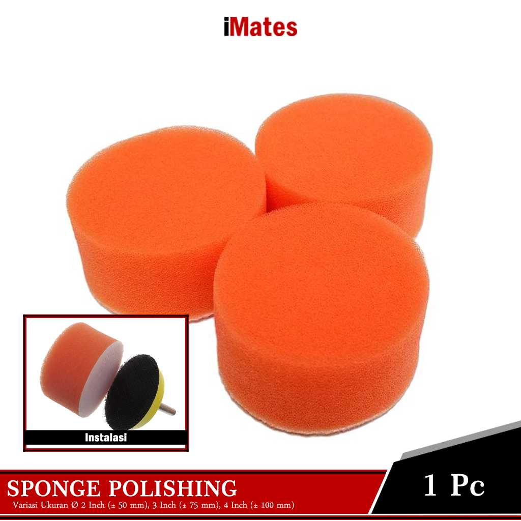 Jual Sponge Polishing Pad Velcro Busa Tempel Poles Velcro Oren Flat