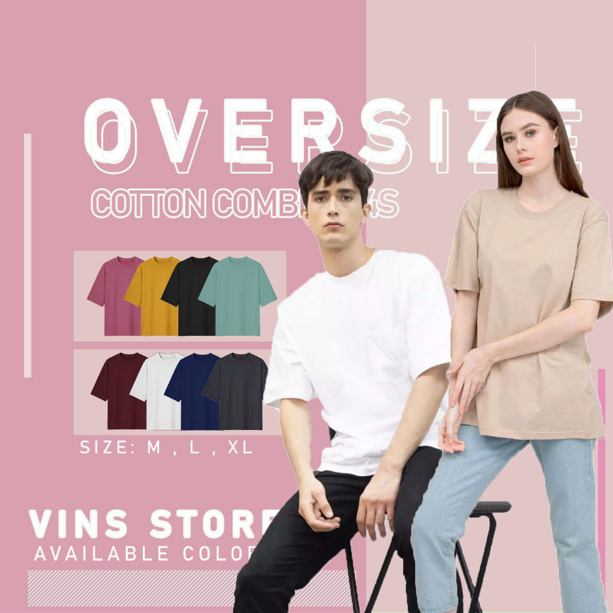 Jual Kaos Oversize Polos Cotton Unisex Kaos Polos Oversize Pria Dan