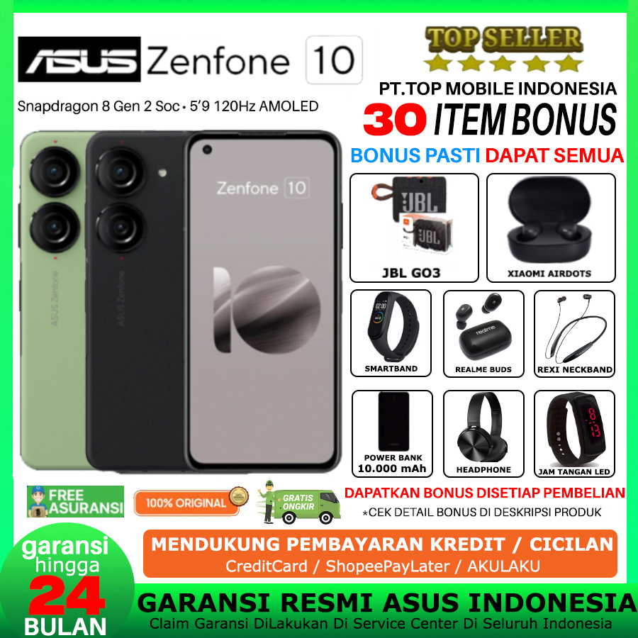 Jual Asus Zenfone 10 8/128 Super AMOLED, Android 13 Snapdragon 8 Gen 2 -  Garansi Resmi Asus