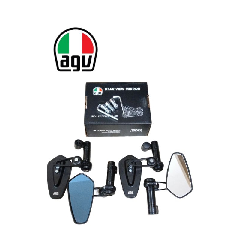 Jual AGV Spion Jalu Oval Bar End CNC Premium Black Series Universal TypeH0146 Shopee Indonesia