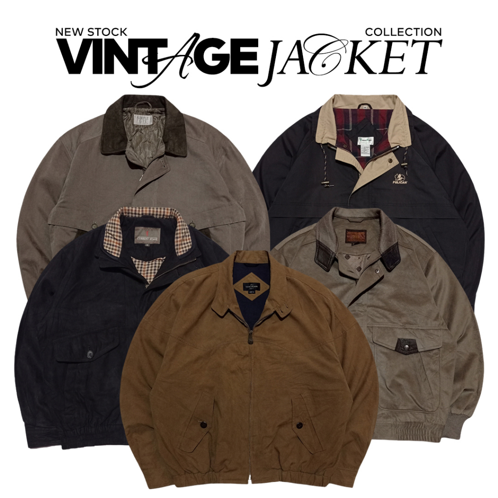 Jual [COD] jaket vintage pria murah | harrington jacket | flight jacket ...