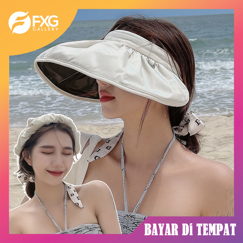Jual FXG Topi Visor Lipat Bisa Jadi Bando Wanita Style Korea Kekinian