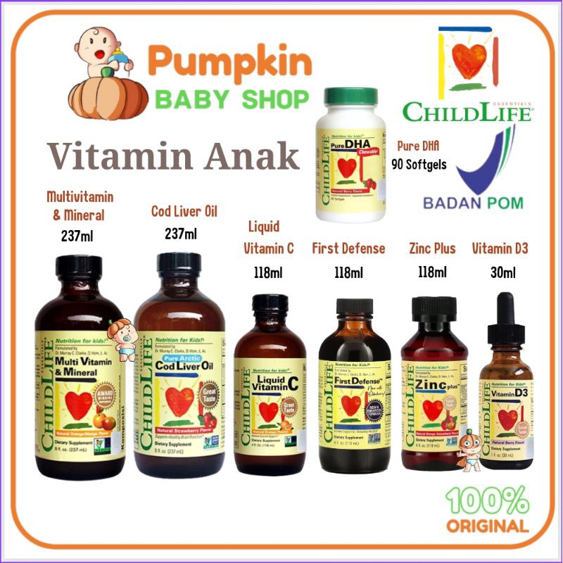 Jual CHILDLIFE Multivitamin Mineral / ChildLife Vitamin C / ChildLife