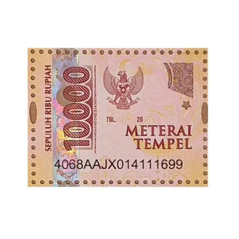 Jual Materai Tempel 10000 Materai 10rb Asli Original Pos Indonesia