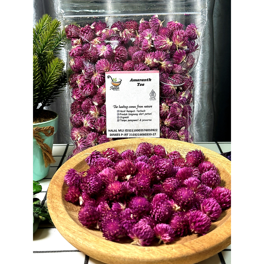 Jual Globe Amaranth Tea Teh Bunga Globe Amaranth Kering Rempah Bu