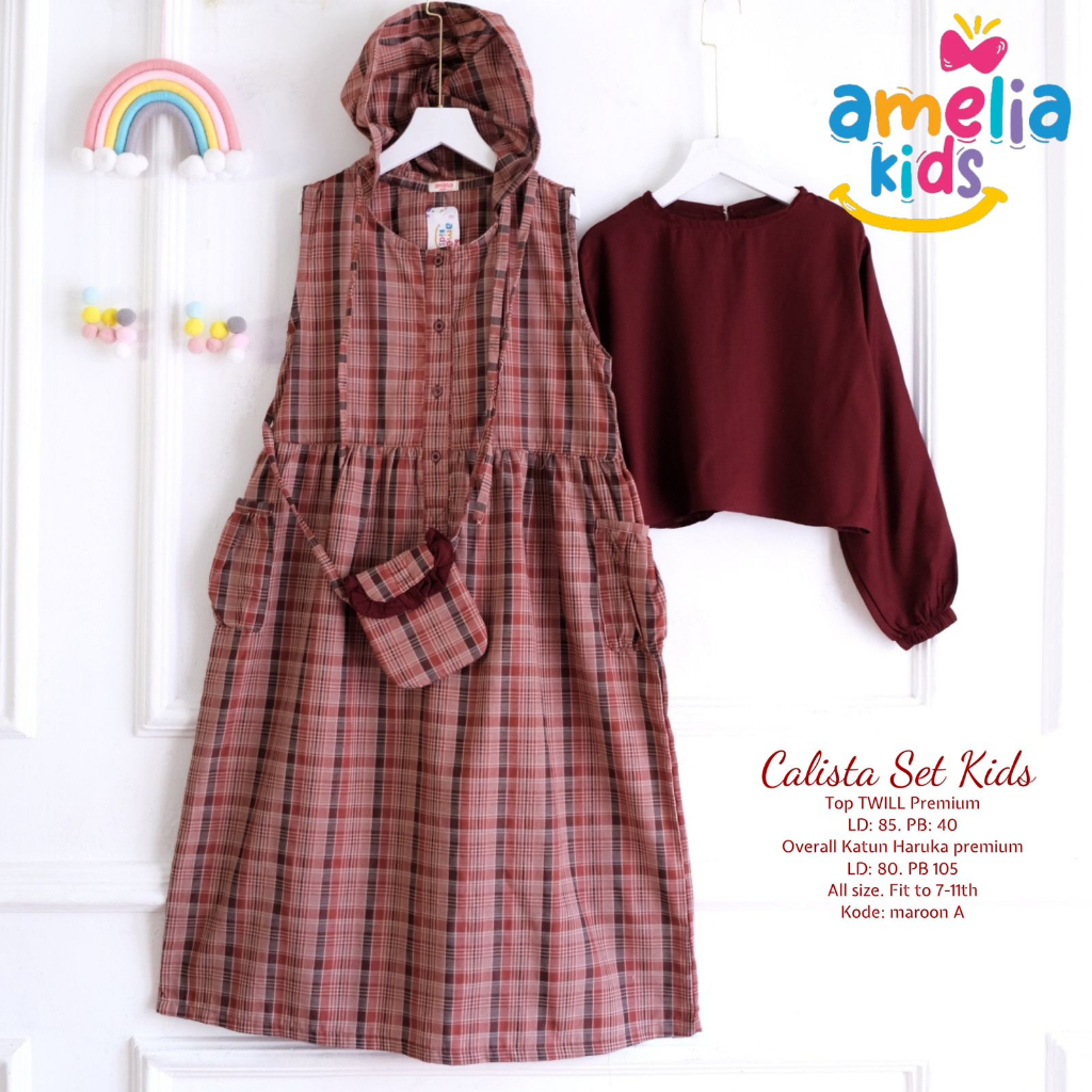 Jual Calista Set Kids Setelan Baju Anak Perempuan Usia 7 12 Tahun