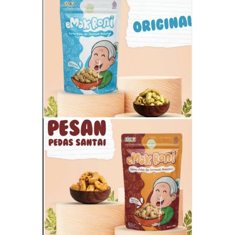 Jual Emak Roni MAKARONI JUMBO / Makaroni pedas santai/ ORIGINAL ...