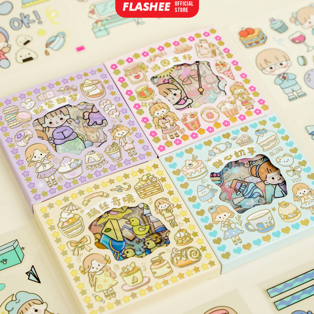 Jual Flashee Stiker Korea Sticker Momo Lucu Isi 100 Lembar Stiker ...