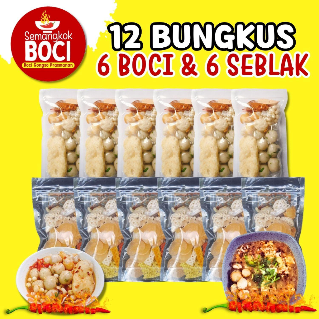 Jual 12 Bungkus Bundling Baso Aci Isi 6 Pcs X Seblak Instan Isi 6 Pcs