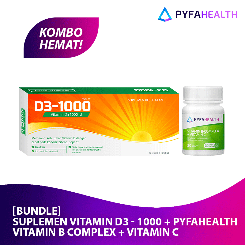 Jual Bundle Suplemen Vitamin D3 1000 Pyfahealth Vitamin B Complex Vitamin C Shopee 8320