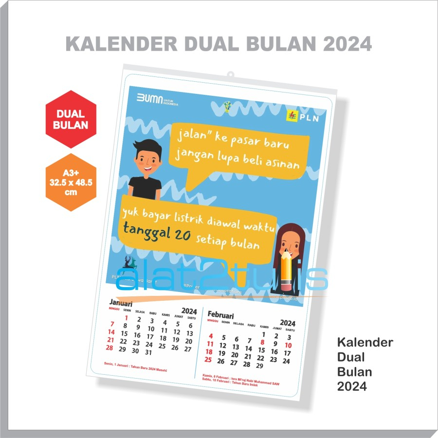 Jual Kalender dinding Dual Bulan custom Foto | Shopee Indonesia
