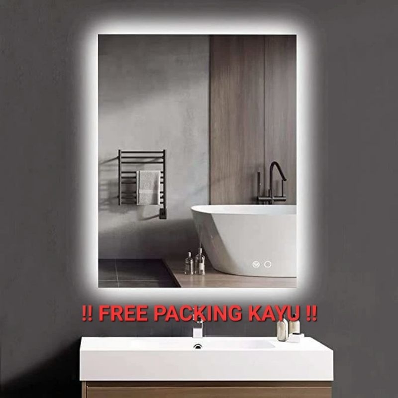 Jual Cermin Led Aesthetic Cermin Persegi Cermin Gantung Dinding Tempel ...