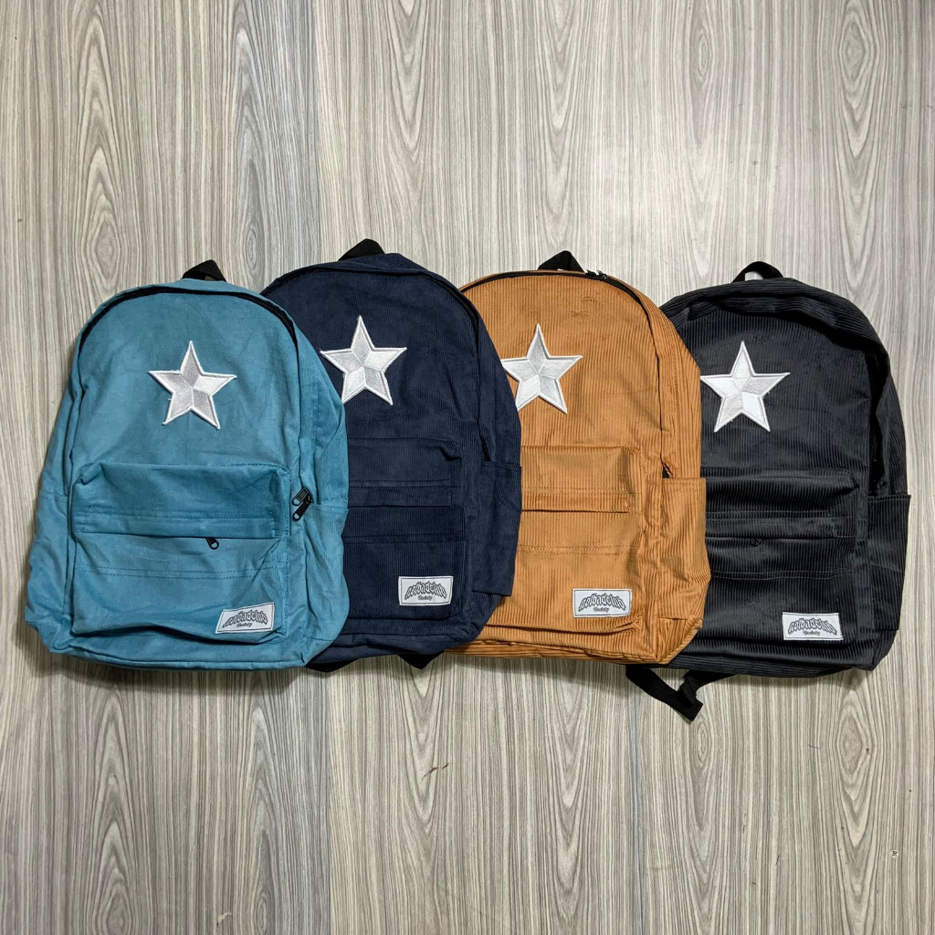 STAR TEAM OLIVE CORDUROY BACKPACK STAR TEAM CORDUROY BACKPACK PURPLE