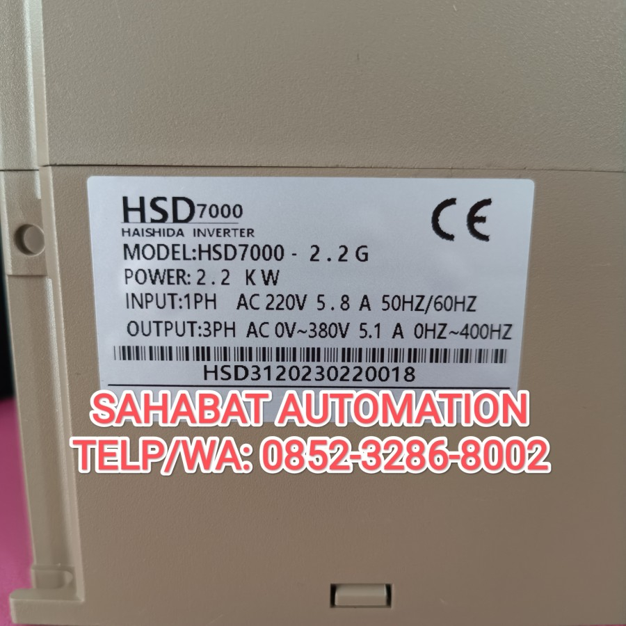 Jual Inverter 1 Phase 220V Ke 3 Phase 380V 2,2 KW 3 HP Inverter 220V Ke ...