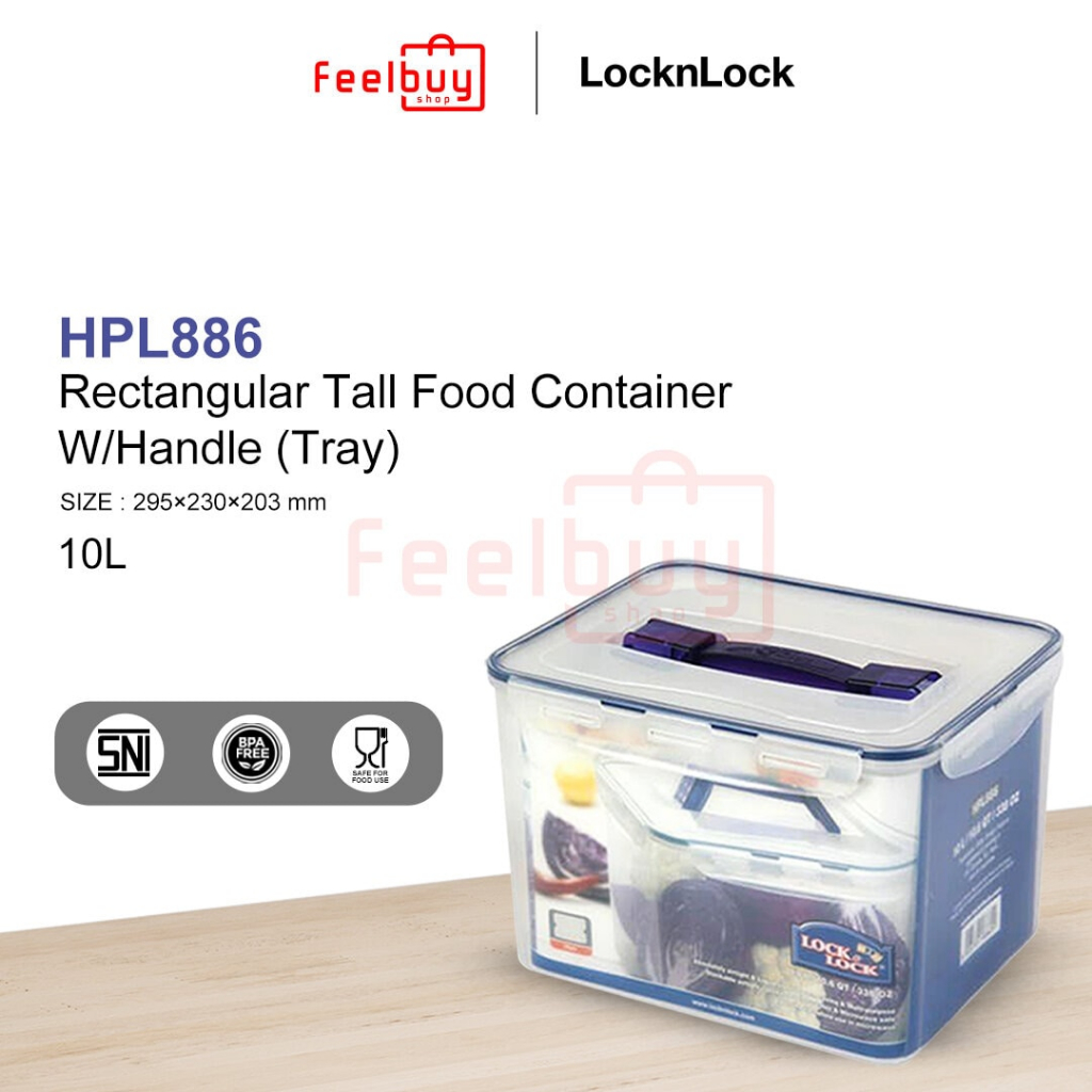 Jual LocknLock Tall Container 10L with Handle Grip - HPL886 | Shopee ...