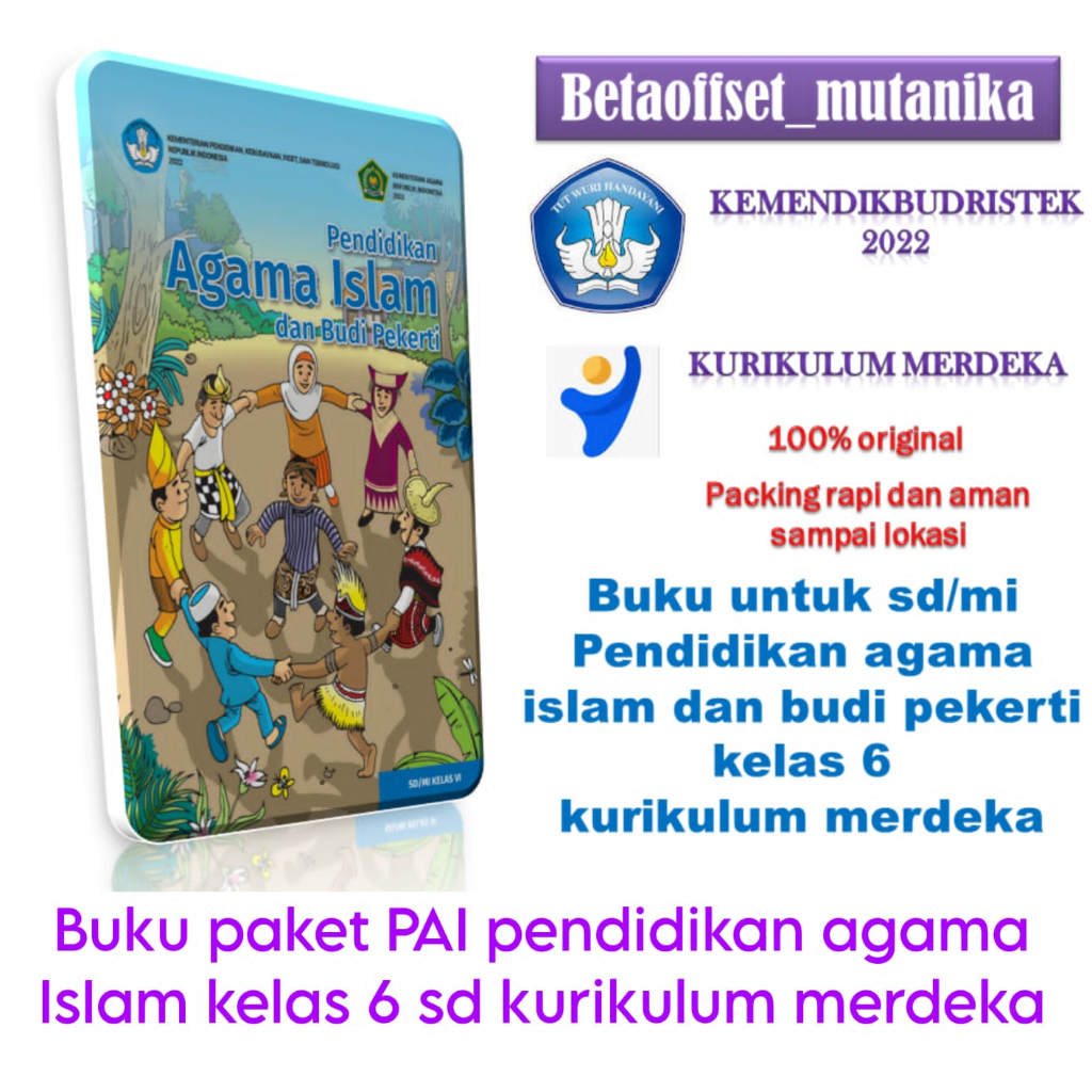 Jual Buku Paket PAI Pendidikan Agama Islam Kelas 6 Sd Kurikulum Merdeka ...