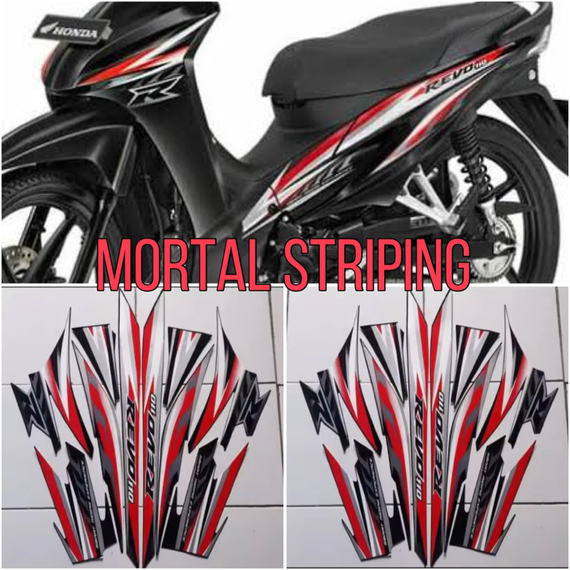 Jual Stiker Striping Lis Body Motor Revo Absolute R Hitam Erah