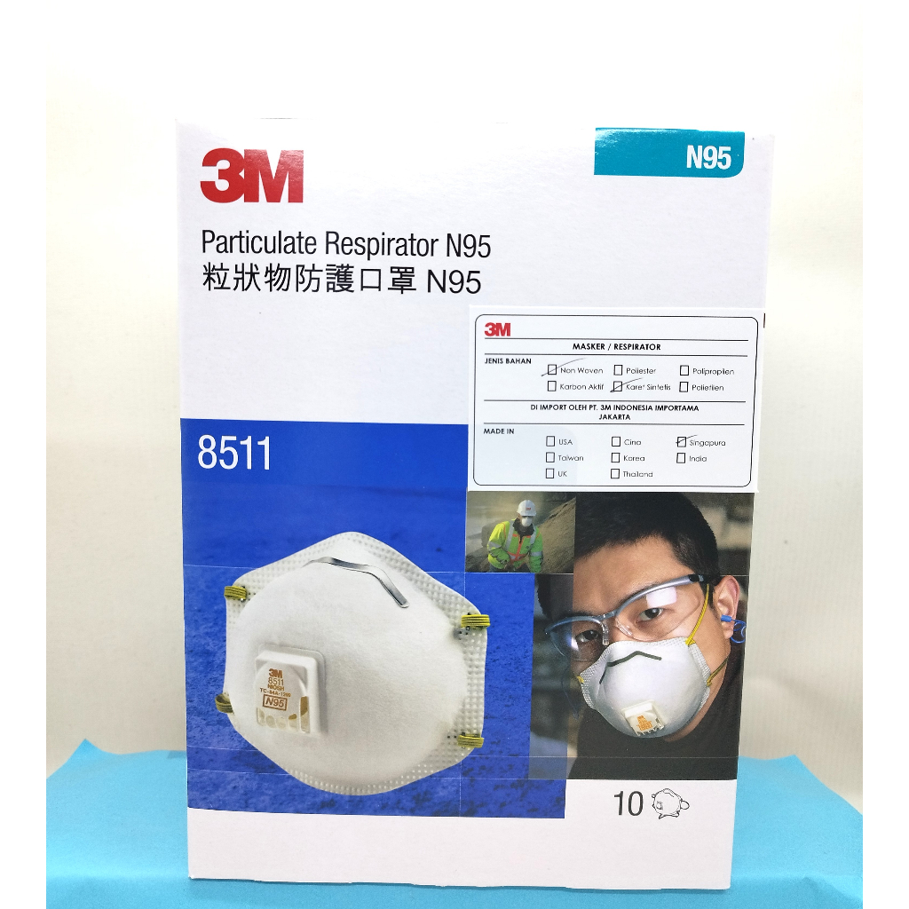 Jual 3M 8511 N95 Particulate Respirator, 10 Pcs/box | Shopee Indonesia